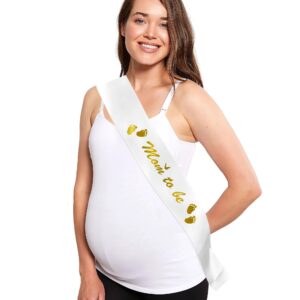 Mom To Be Sash Mommy To Be Sash For Baby Shower Sash For Mommy Mom To Be Sash Baby Shower White Sash For Baby Shower Decorations Boy Baby Shower Girl Baby Shower Outfits For Mommy To Be New Mom Gifts