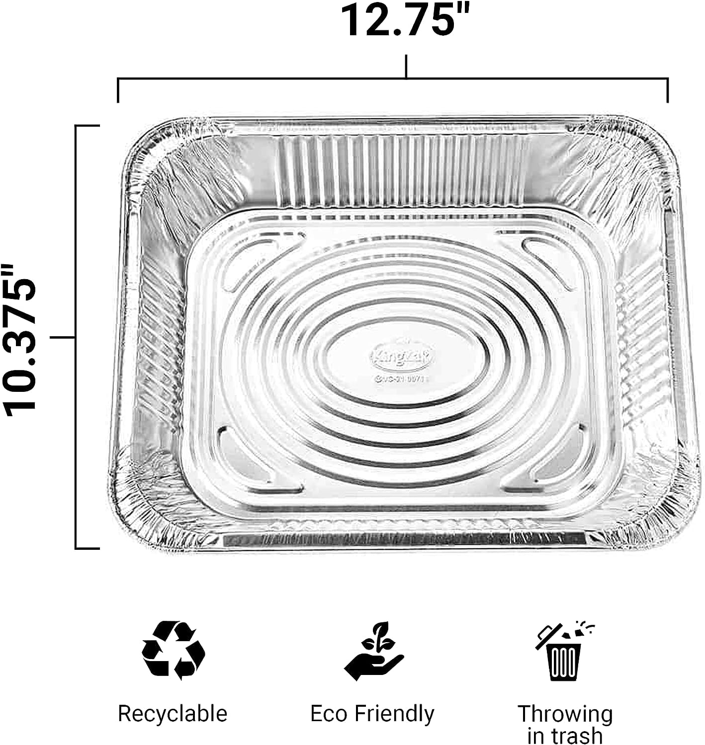 Aluminum Pans 9x13 Disposable Foil Pans [30-Pack] Heavy-Duty Baking Pans, Half-Size Deep Steam Table Pans, Deep Tin Foil Bakeware, Steam Table Tray, Cookware, Food Prepping, Cake & Oven Pan NO LID