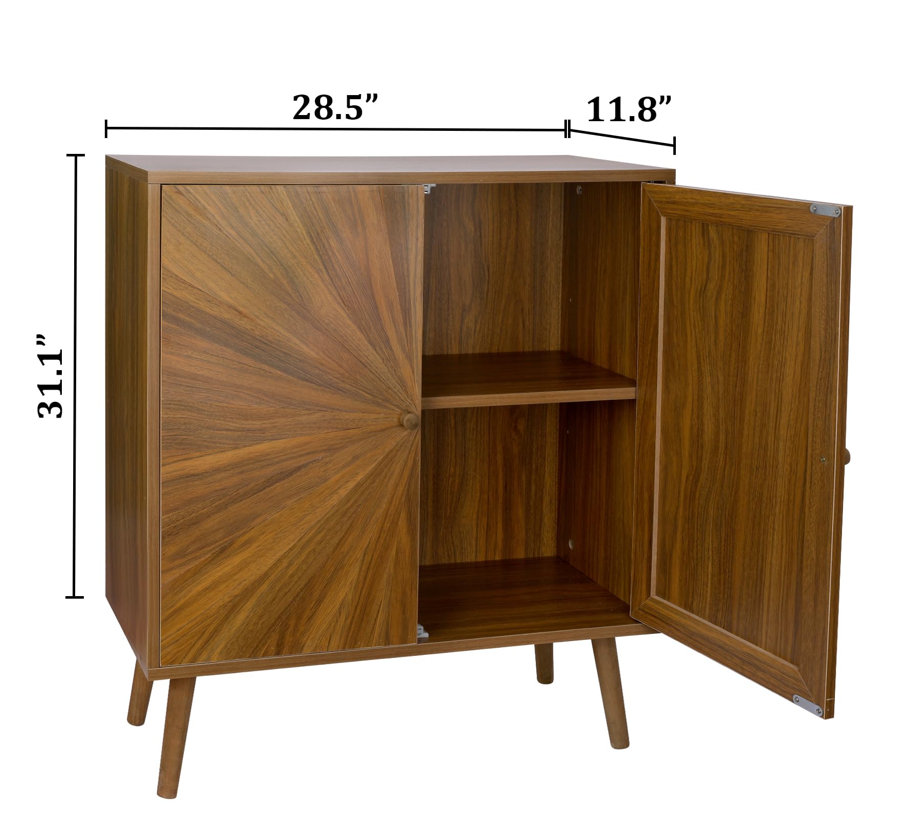 ZYBT Accent Sideboard Buffet Cabinet, Storage Cabinet with Crafted Door, Modern Dresser Cupboard, Mid Century Farmhouse Console Table Wood Bar Cabinet for Kitchen, Hallway, Living Room, Dining Room