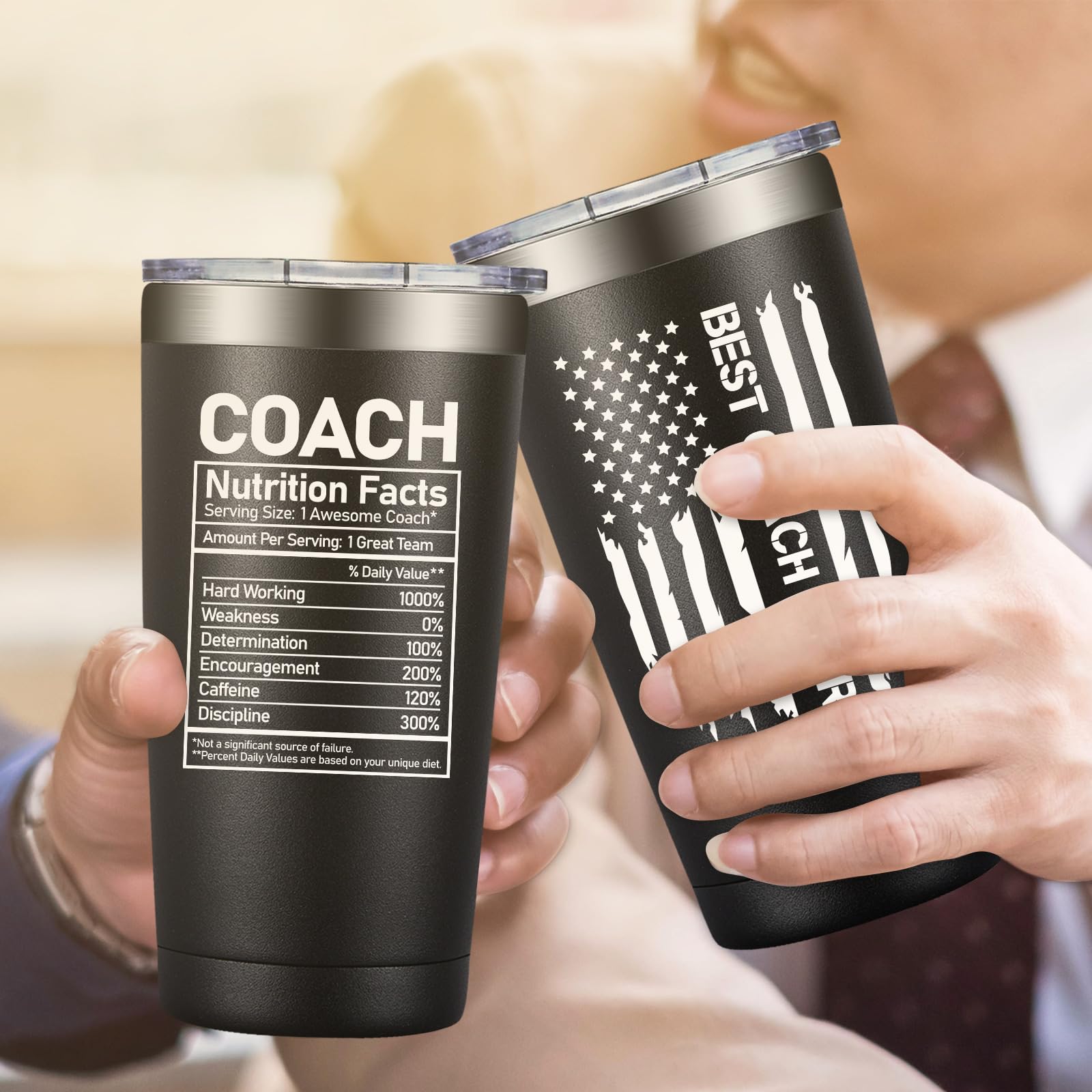 Grifarny Coach Gifts for Men, Women - Best Coach Ever Gifts - Coach Appreciation Gifts - Basketball, Soccer, Football, Baseball, Gymnastics, Dance, Swim, Cheer Coach Gift - Coach Tumbler Cup 20oz