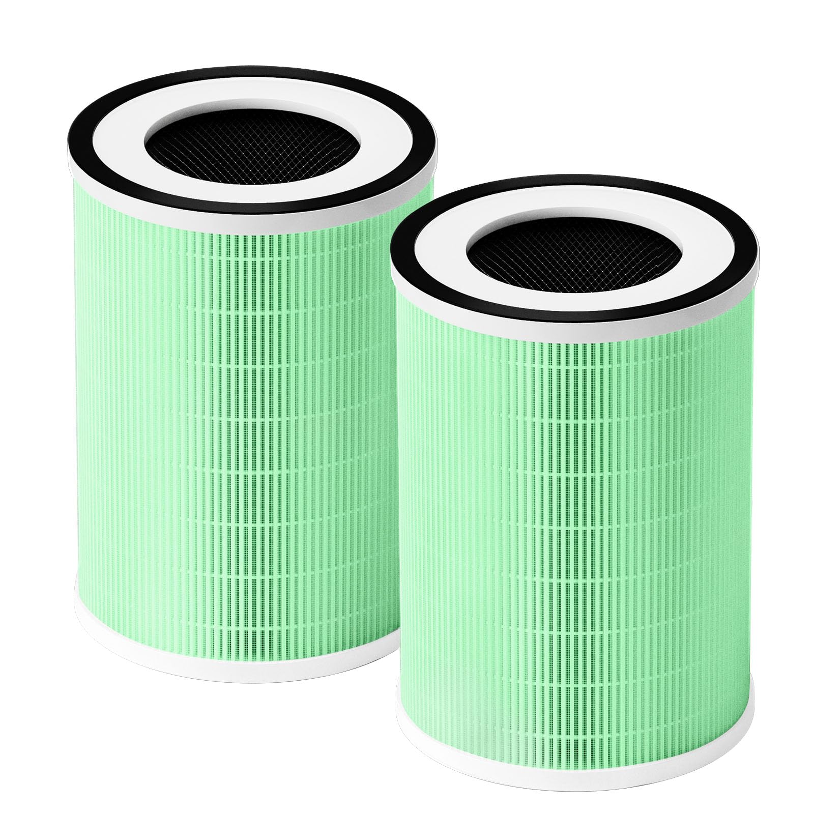 Luripid Kilo Air Purifier Filter Replacement, Compatible with Afloia KILO, KILOPLUS, KILOPRO, MIRO,MIRO PRO and MORENTO MR-Kilo, Kalo Air Purifier, 2 Pack (Green-pet Care Filter)