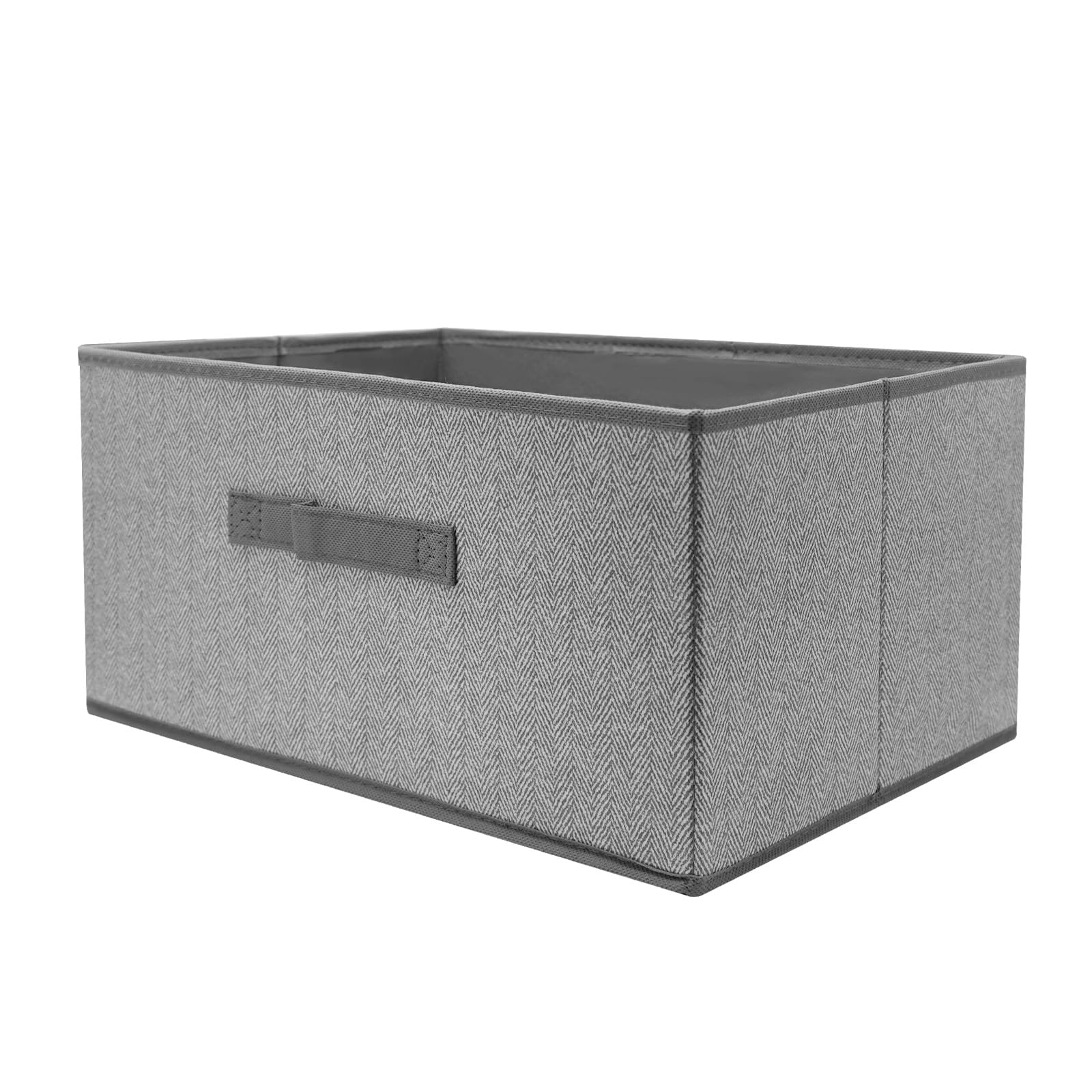 16L Nonwoven Storage Box Drawer Fabric Storage Box Square Lidless Clothes Storage Sundries Organizer-Grey