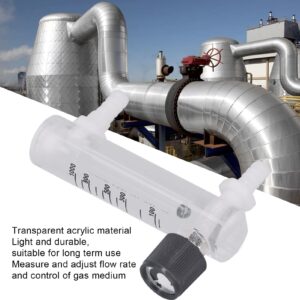 Gas Flowmeter, Transparent Acrylic Gas Flowmeter, Air Oxygen Gas Flows Meter Tools for Measuring Controlling Gas Flowing