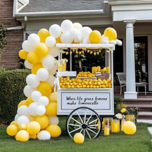 RUBFAC 92pcs Yellow Balloons Different Sizes 18 12 10 5 Inch for Garland Arch Premium Latex Balloons for Happy New Year Decorations 2024 Birthday Party Graduation