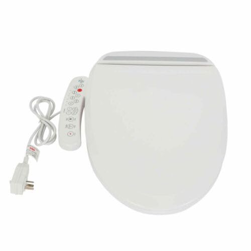 LyeXD Bidet Toilet Seat, Electric Heated Toilet Seat with 2 Nozzle & Air Dryer & Heated Seat, Smart Bidet Warmer, Adjustable Temperature, Automatic Cleaning, Vibrating Flush, Easy-Install