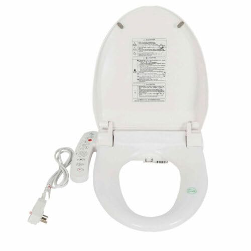 LyeXD Bidet Toilet Seat, Electric Heated Toilet Seat with 2 Nozzle & Air Dryer & Heated Seat, Smart Bidet Warmer, Adjustable Temperature, Automatic Cleaning, Vibrating Flush, Easy-Install