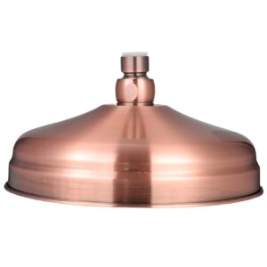 Rain Shower Head Shower Head Vintage Retro Copper Round 7.9x7.9x4.3 In Rain Shower Head High Pressure with Silicone Jets Bathroom Stianless Steel Anti-Rust Shower Head