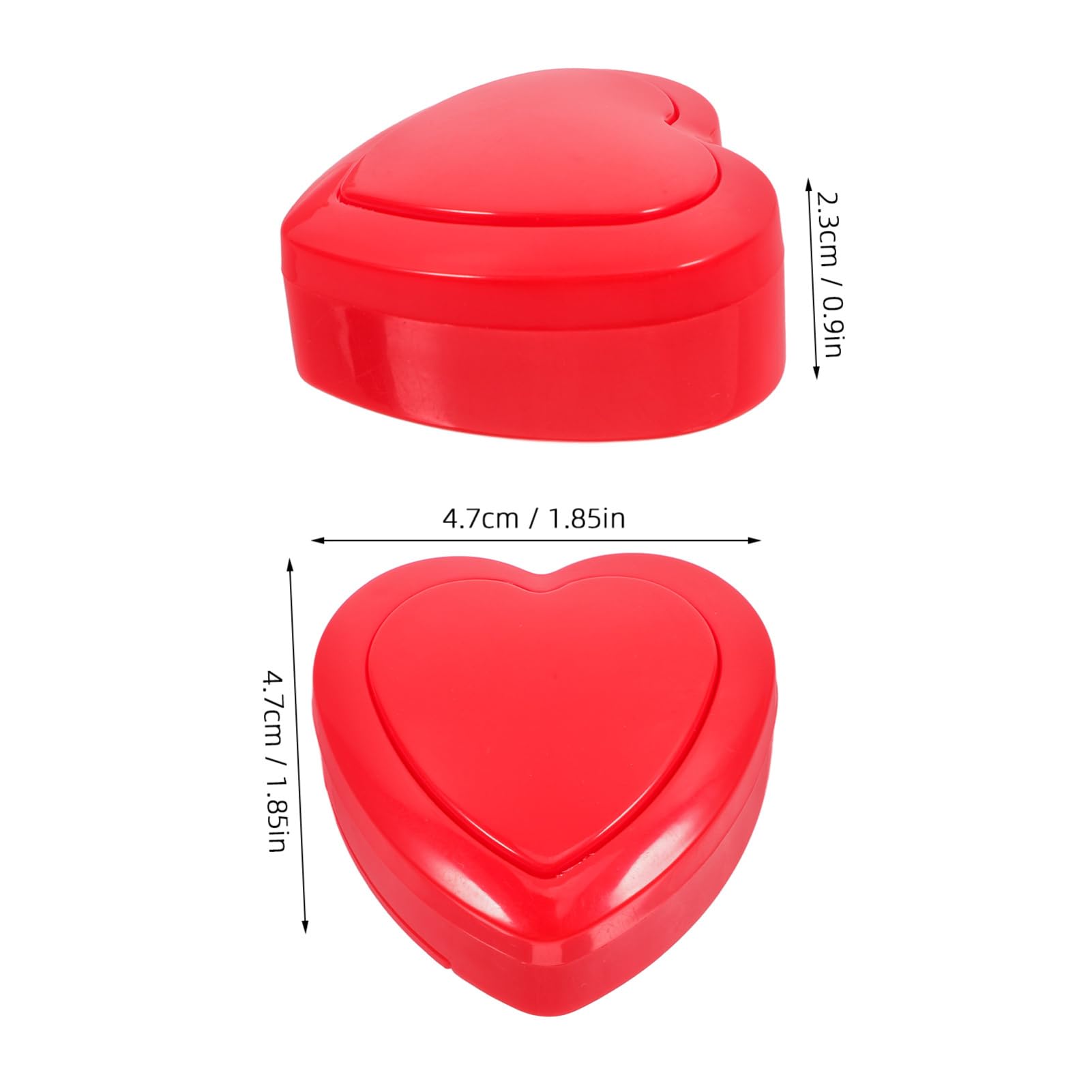 Yardwe Heart Shaped Heartbeat Replacement Soother Heartbeat Simulator, Red Puppy Heartbeat for Cat Kitten Dog Relief Sleeps Aid Calming Plush Toys