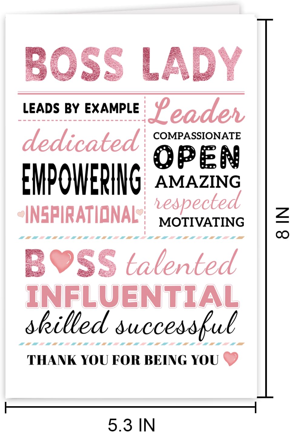 Funny Boss Day Card for Boss Women, Boss Lady Boss's Day Card Gift, Bosses Day Card For Her, Cute Thanks Card For Famale Boss Manager Leader, Appreciation Card for Woman Boss, Gift For Boss Lady