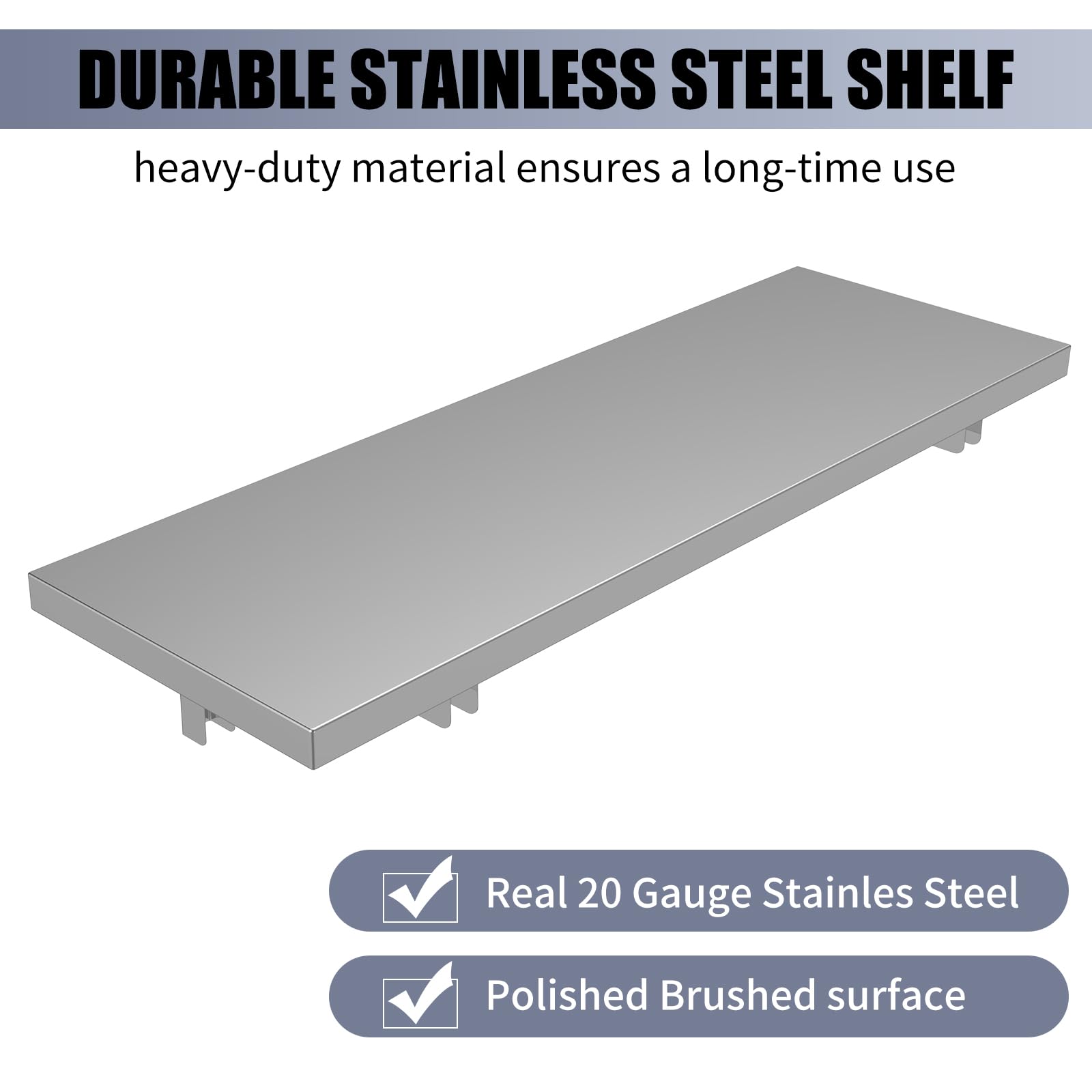 DOLEMODUO 36 L x 12 W Inch Folding Stainless Steel Wall Shelf for Food Trailer & Concession Window, Space-Saving Metal Fold Down Food Serving Shelves