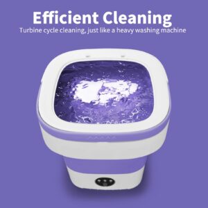 Portable Washing Machine, Upgraded 13L Mini Washer and Spin Dryer with Deep Cleaning of Underwear, Baby Clothes and Small Clothes, Foldable Small Washer for Apartments, Dorm,RV, Travel, Hotel, Laundry