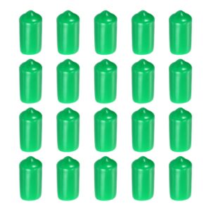 uxcell 50pcs rubber end caps, 11mm/0.43" id rubber end caps, pvc caps rubber screw for bolts screw caps thread protectors tube screw bolt, green