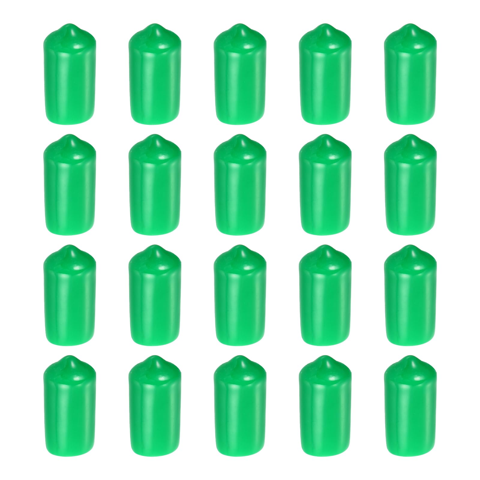 uxcell 50Pcs Rubber End Caps, 11mm/0.43" ID Rubber End Caps, PVC Caps Rubber Screw for Bolts Screw Caps Thread Protectors Tube Screw Bolt, Green