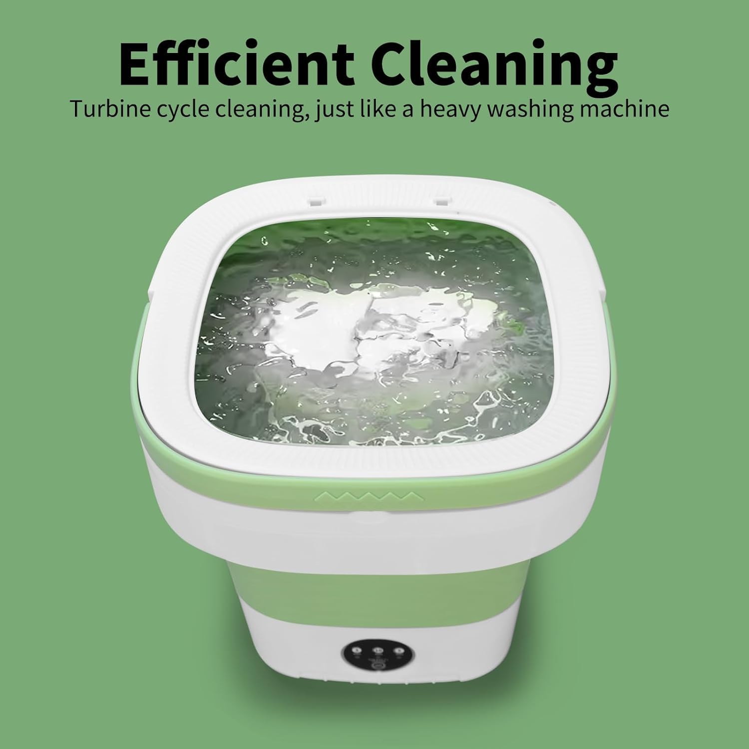 Portable Washing Machine, 13L Upgraded Mini Washer and Spin Dryer with Deep Cleaning of Underwear, Baby Clothes and Small Clothes, Foldable Small Washer for Apartments, Dorm,RV, Travel, Hotel, Laundry