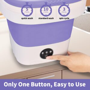 Portable Washing Machine, Upgraded 13L Mini Washer and Spin Dryer with Deep Cleaning of Underwear, Baby Clothes and Small Clothes, Foldable Small Washer for Apartments, Dorm,RV, Travel, Hotel, Laundry