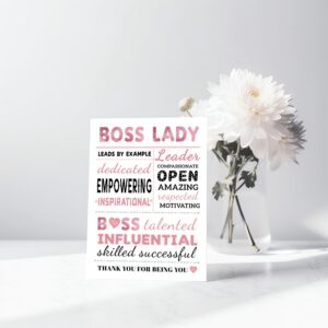 Funny Boss Day Card for Boss Women, Boss Lady Boss's Day Card Gift, Bosses Day Card For Her, Cute Thanks Card For Famale Boss Manager Leader, Appreciation Card for Woman Boss, Gift For Boss Lady