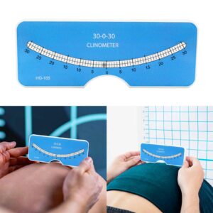 YOGOTEU Back and Spine Scoliosis Diagnosis Tools 0-30° Scoliosis Test Meter Measurement Tools Scoliometer for Adults Children