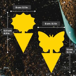 Fruit-Fly Sticky-Trap 36pc Gnat-Trap Yellow Stick Traps Indoor Fungus Gnat Trap for Insect-Bug Gnat Fungus Ant Aphid Leaf Miner Plants Protecter