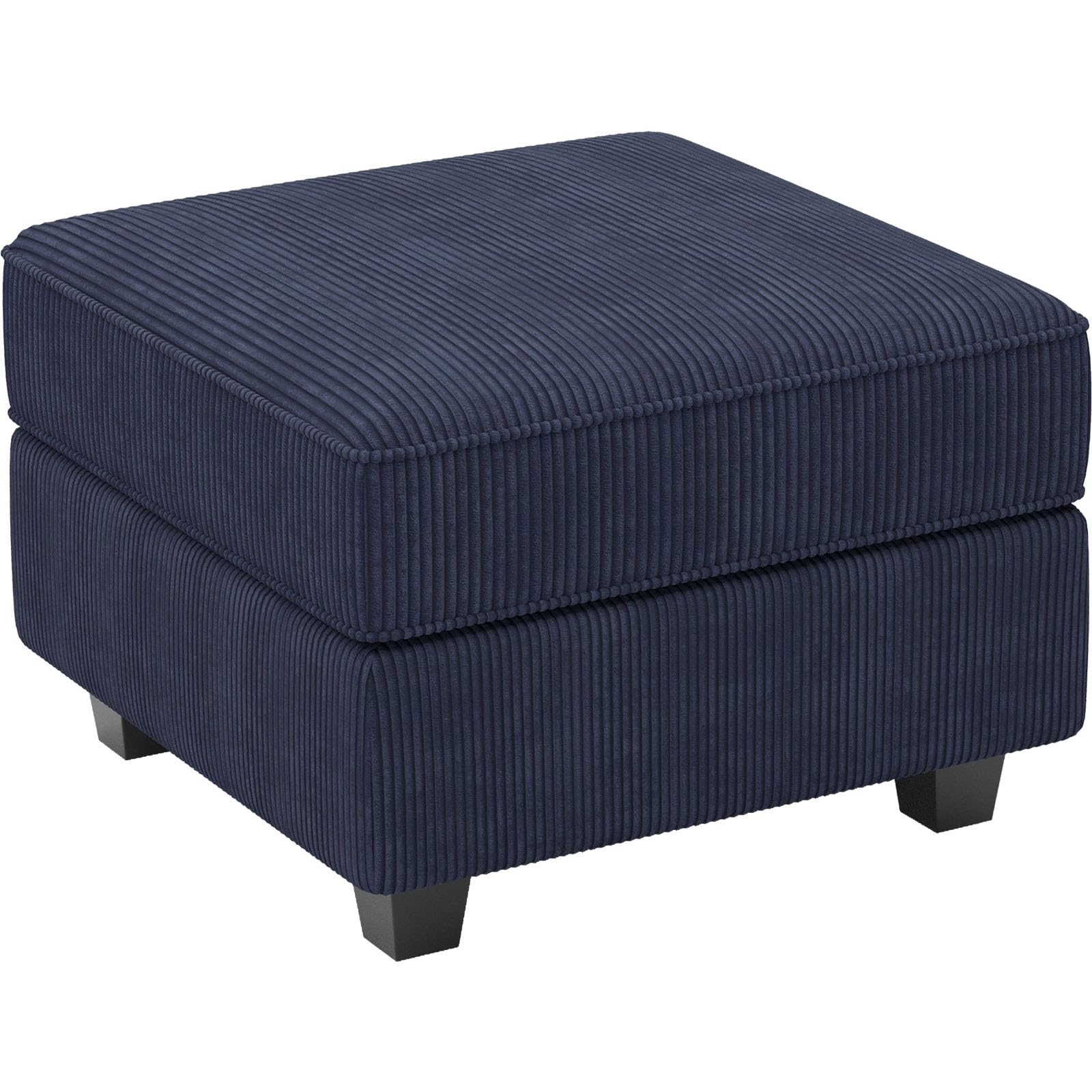 Belffin Corduroy Upholstered Square Modular Storage Ottoman Module for Modular Sectional Sofa Storage Ottoman Foot Stool