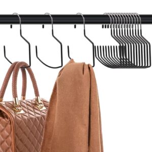 mezchi 15 pack scarf ring hangers, 8 inch large size purse hanger hooks, non-slip belt hanger for closet, sturdy metal closet hooks for hanging bags, purses, belts, scarfs