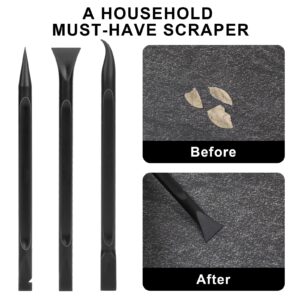 Plastic Scraper Tool, 6 Pcs Non-Scratch Crevice Cleaning Tool Pen-Shaped Scraper for Cleaning Car Detailing Tools for Tight Spaces, Kitchen, Stickers, Labels, Oil Stains, Food, Dirt (Black)