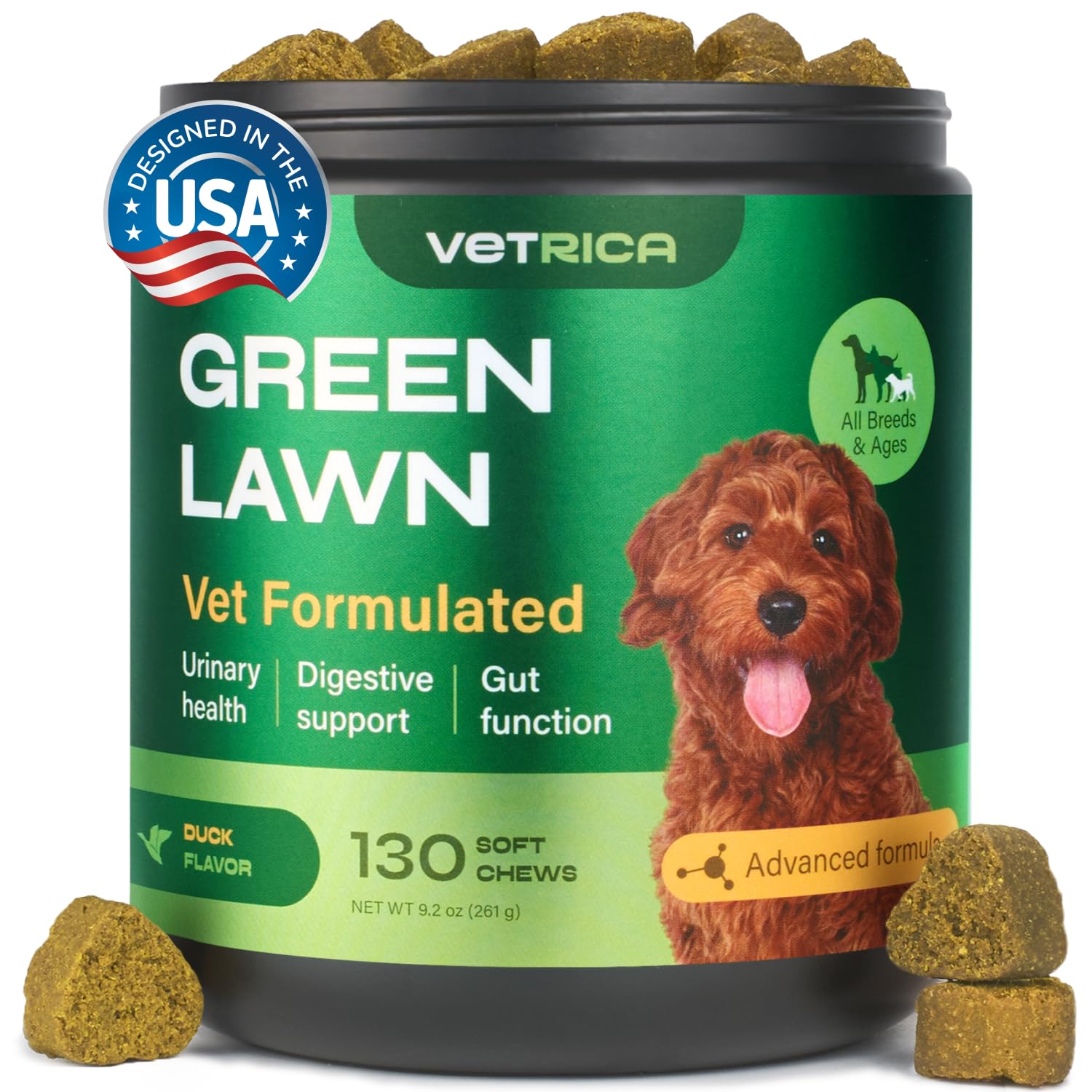 Dog Urine Neutralizer for Lawn - Grass Burn Spot Chews for Dogs - Dog Pee Lawn Spot Saver Caused by Dog Urine - Digestive Health Support Soft Chews - Grass Savers for Dog Urine - Grass Treatment Rocks