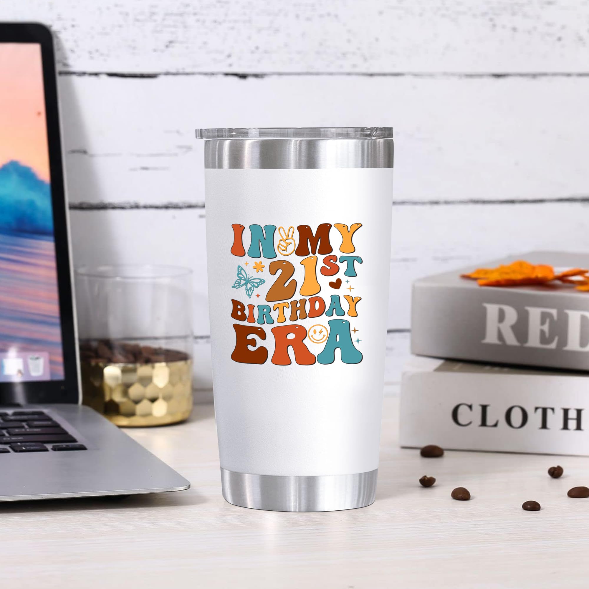 21th Birthday Gifts for Her - 21th Birthday Decorations for Her,21 Year Old Birthday Gifts for Women, Friends, Sister, Gifts for 21st Birthday Female, In My 21s Era Gifts for Women 20 oz Tumbler