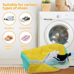 Xan Concept 2Pcs Shoe Washing Machine Bag,Shoe Cleaning Bag for All Shoe Types,Laundry Shoe Bag for Washer and Dryer (Yellow)