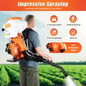 HETEPPTR Backpack Fogger Agricultural New Mister Duster 2-Stroke Backpack Gas Fogger Sprayer Blower 7500r/min