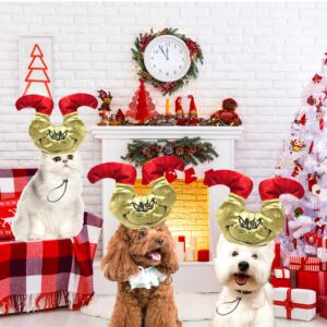 Funny Christmas Pet Hat,Festive Xmas Holiday Accessory for Small Dogs/Cats, Crazy Decoration for Party Holiday,Green 1Pcs