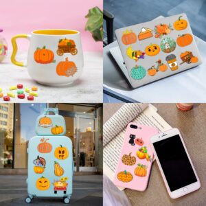 Cute Pumpkin Temporary Tattoos 10 Sheets 100 PCS Fall Pumpkin Party Decorations Favors Supplies Fall Theme Birthday Stickers Halloween Gifts for Boys Girls Kids Class School Prizes Carnival Christmas