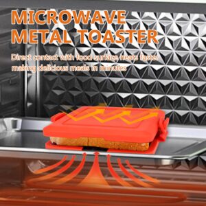 Microwave Toastie Sandwich Maker,Micro Munchy Microwave Toastie Maker, Versatile Small Toaster, Easy to Clean and Store, Perfect for Cooking Breakfast, Grilled Cheese, Snacks (Blue)