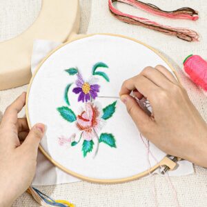 6 Pieces Embroidery Fabric Squares White Embroidery Cloth Fabric Cotton, 11.8 Inch Embroidery Canvas Cross Stitch Fabric Cotton for Handmade Needlework DIY Clothing Crafts Flower Pot Decoration