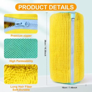 Xan Concept 2Pcs Shoe Washing Machine Bag,Shoe Cleaning Bag for All Shoe Types,Laundry Shoe Bag for Washer and Dryer (Yellow)