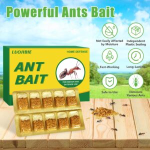 LUOJIBIE Ant Killer Bait for Household Use, Ant Traps, Strongly and Effectively Ant Control for Indoor&Outdoor-10 Count