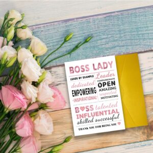 Funny Boss Day Card for Boss Women, Boss Lady Boss's Day Card Gift, Bosses Day Card For Her, Cute Thanks Card For Famale Boss Manager Leader, Appreciation Card for Woman Boss, Gift For Boss Lady