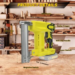 Cordless 18 Gauge Nailer Gun for DeWalt 20V Max Battery, 18 GA 2 in 1 Brad Nailer/Staple Gun with Pack of Nails and Staples Nail Gun for Home Improvement & Woodworking(No Battery)