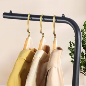 OUTBROS Coat Rack, Metal Clothes Rack, L-shaped Modern Hanger, Sturdy Freestanding Coat Rack, Used in Bedroom, Entrance and Living Room, Black