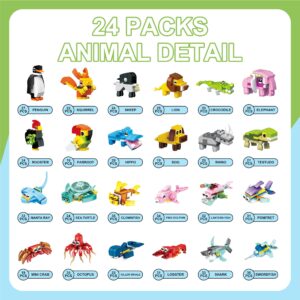 JHXXXL Party Favors - 24Pack Mini Building Blocks Toy for Party Favor for Kids 6-8-12,Goodie Bag , Bulk Toys Classroom Prizes ,Back to School Birthday Students Gifts Stocking Stuffers for Boy Girls