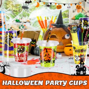 292 Pcs Halloween Party Favors, 24 Packs Stationery Supplies Set with Pencils Erasers Sharpeners Rulers Notepads Stampers Cups, Halloween Treats Goodie Bag Fillers for kids gifts, Classroom Prizes