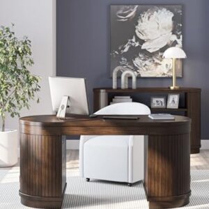 Signature Design by Ashley Korestone Home Office Desk, 63" W x 26" D x 30" H, Dark Brown