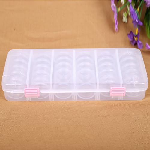 Montesy Stackable Storage Box Clear Beads Container Plastic Storage Organizer Box Plastic for Jewelry Nails and Makeup