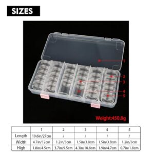 Montesy Stackable Storage Box Clear Beads Container Plastic Storage Organizer Box Plastic for Jewelry Nails and Makeup