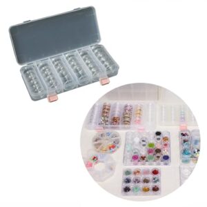 Montesy Stackable Storage Box Clear Beads Container Plastic Storage Organizer Box Plastic for Jewelry Nails and Makeup