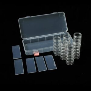 Montesy Stackable Storage Box Clear Beads Container Plastic Storage Organizer Box Plastic for Jewelry Nails and Makeup