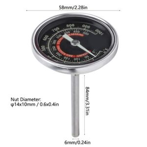 TS BX51 Stainless Steel Oven Barbecue Thermometer, Large Dial, High Accuracy, IP55 Level, for Kitchen Cooking, Food Safety with Premium Materials