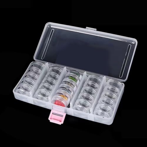 Montesy Stackable Storage Box Clear Beads Container Plastic Storage Organizer Box Plastic for Jewelry Nails and Makeup