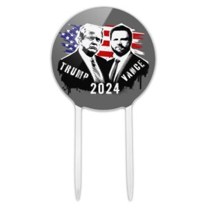 trump vance spray paint 2024 acrylic cake topper party decoration for wedding anniversary birthday graduation