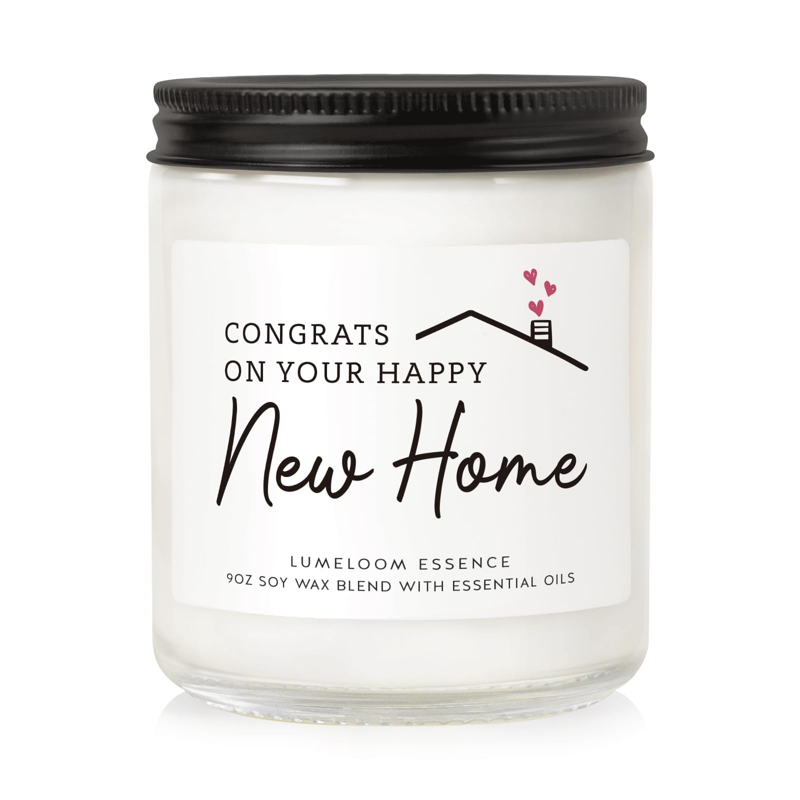 LUMELOOM House Warming Gifts New Home, Housewarming Gifts - 9oz Aromatherapy Lavender Scented Soy Wax Candle, New Home Gift Ideas, Best Housewarming Gifts 2024 for Women, Friend, New Home Gift Candle