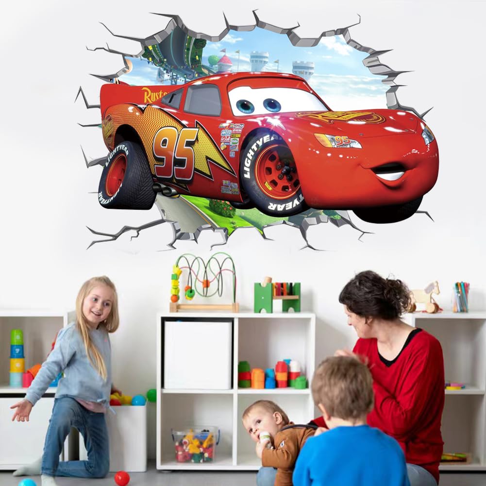 GXFCDYJ Cars Wall Stickers Children's Cartoon Games Wall Decals Bedroom and Nursery Decorations(15.7 in x 23.6 in)